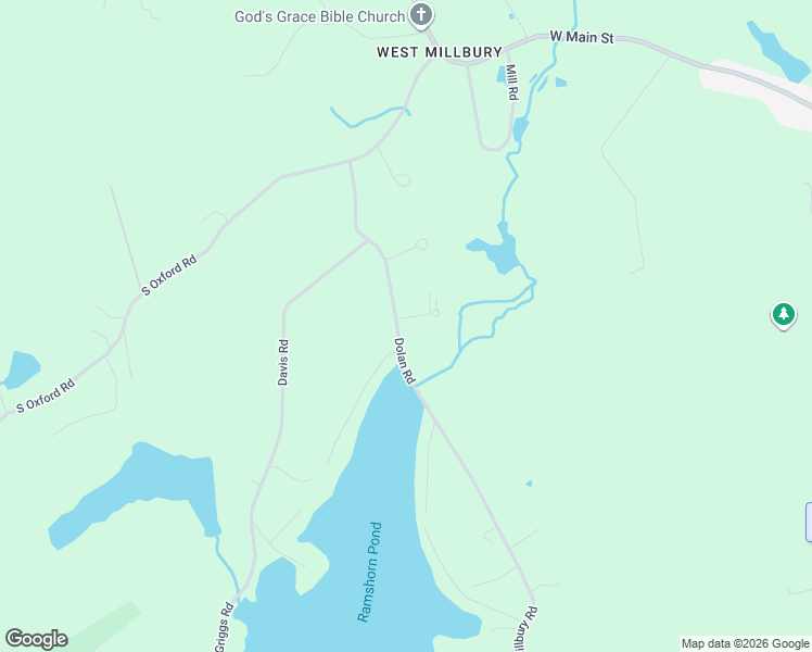 map of restaurants, bars, coffee shops, grocery stores, and more near 21 Dolan Road in Millbury