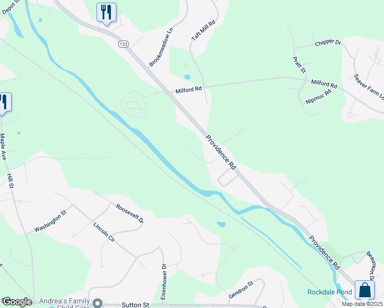 map of restaurants, bars, coffee shops, grocery stores, and more near 68 Mikes way in Northbridge