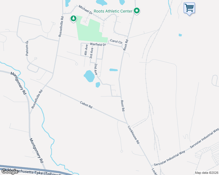 map of restaurants, bars, coffee shops, grocery stores, and more near 1-99 Johns Drive in Westfield