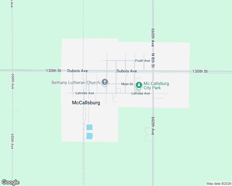 map of restaurants, bars, coffee shops, grocery stores, and more near 400 Latrobe Avenue in McCallsburg