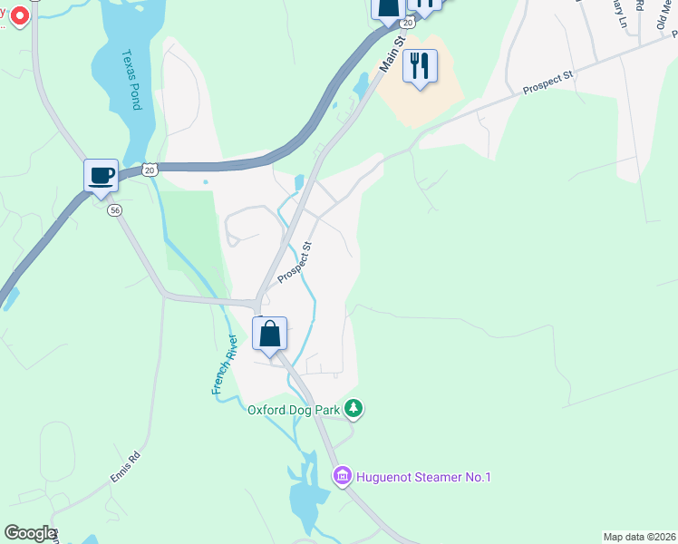 map of restaurants, bars, coffee shops, grocery stores, and more near 30 Turner Road in Oxford
