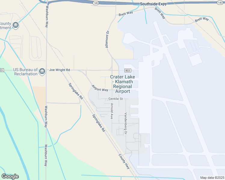 map of restaurants, bars, coffee shops, grocery stores, and more near 6775 Arnold Avenue in Klamath Falls