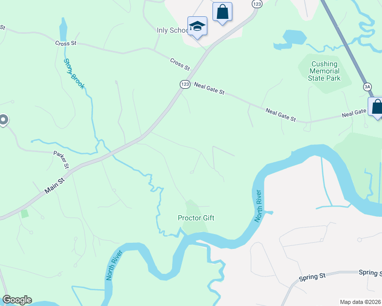 map of restaurants, bars, coffee shops, grocery stores, and more near 55 Old Meeting House Lane in Norwell