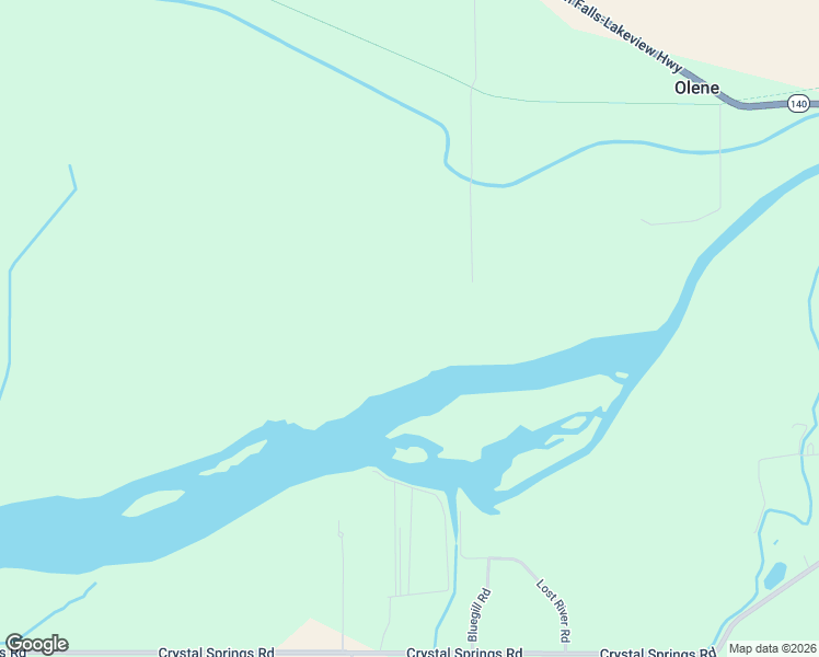 map of restaurants, bars, coffee shops, grocery stores, and more near Unnamed Road in Klamath Falls