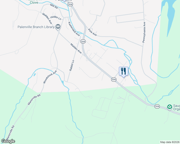 map of restaurants, bars, coffee shops, grocery stores, and more near 461 New York 32A in Palenville