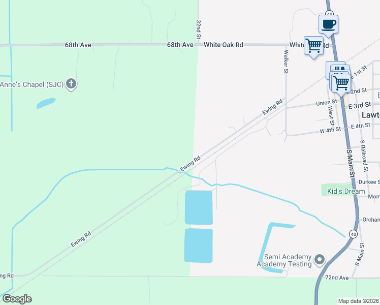 map of restaurants, bars, coffee shops, grocery stores, and more near in Lawton