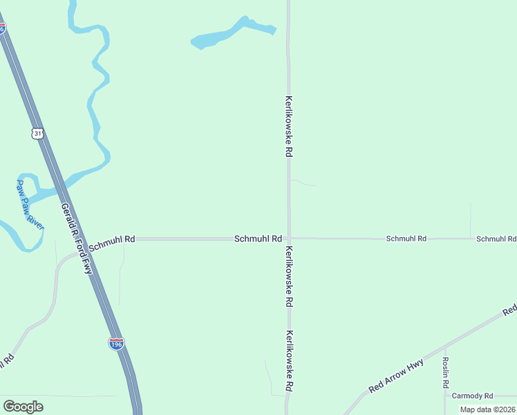 map of restaurants, bars, coffee shops, grocery stores, and more near 4033 Schmuhl Road in Benton Harbor
