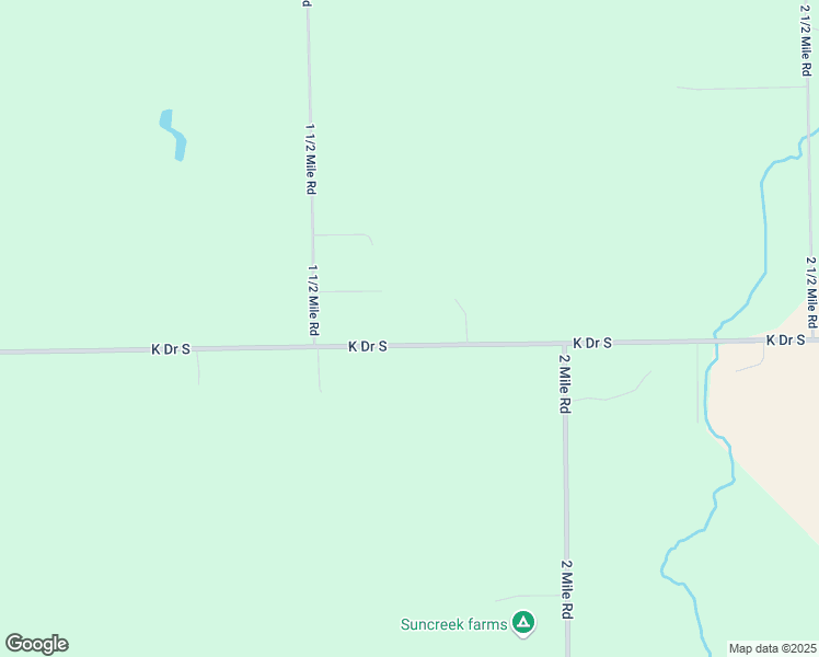 map of restaurants, bars, coffee shops, grocery stores, and more near 1697 K Drive South in East Leroy