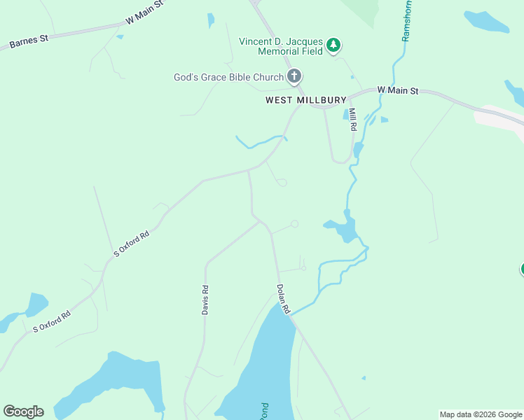 map of restaurants, bars, coffee shops, grocery stores, and more near 7 Dolan Road in Millbury