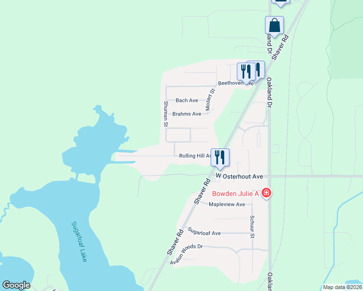 map of restaurants, bars, coffee shops, grocery stores, and more near 2737 Chestnut Ridge Avenue in Portage