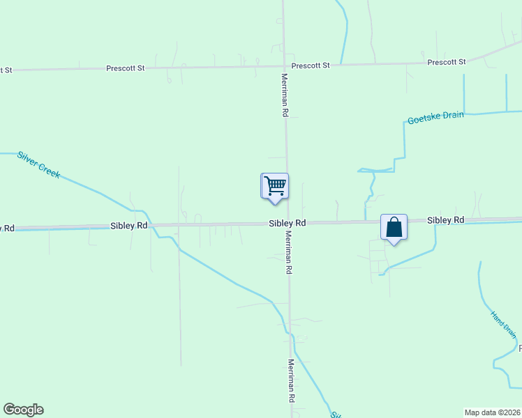 map of restaurants, bars, coffee shops, grocery stores, and more near 31450 Sibley Road in Romulus