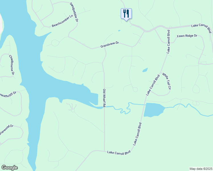 map of restaurants, bars, coffee shops, grocery stores, and more near 1 Old Wharf Road in Lanark