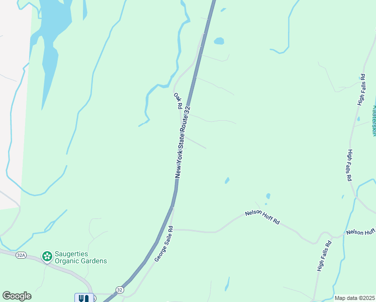 map of restaurants, bars, coffee shops, grocery stores, and more near 4160 Highway 32 in Saugerties