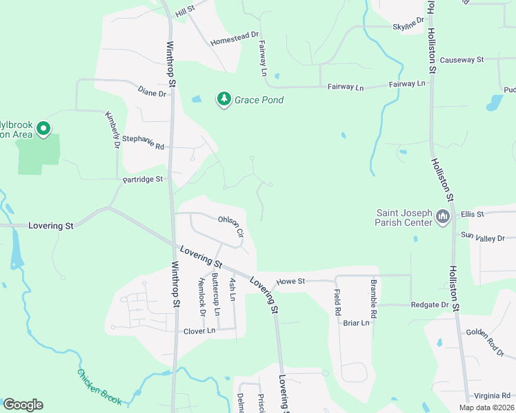 map of restaurants, bars, coffee shops, grocery stores, and more near 11 Ohlson Circle in Medway