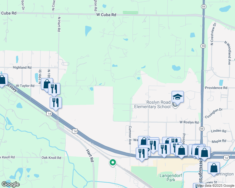 map of restaurants, bars, coffee shops, grocery stores, and more near 20943 North Scott Avenue in Barrington