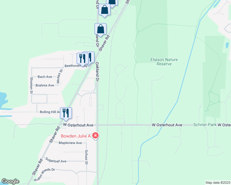 map of restaurants, bars, coffee shops, grocery stores, and more near 10257 Pennridge Drive in Portage