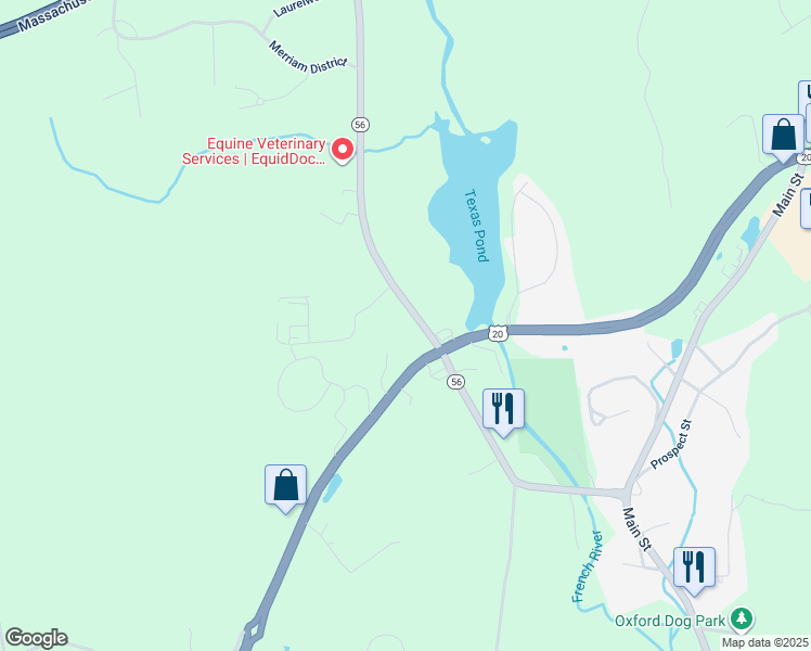 map of restaurants, bars, coffee shops, grocery stores, and more near 61 Leicester Street in Oxford