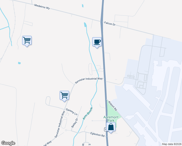 map of restaurants, bars, coffee shops, grocery stores, and more near 23-49 Servistar Industrial Way in Westfield