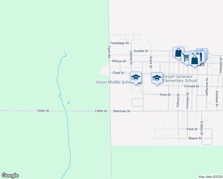 map of restaurants, bars, coffee shops, grocery stores, and more near in Dysart
