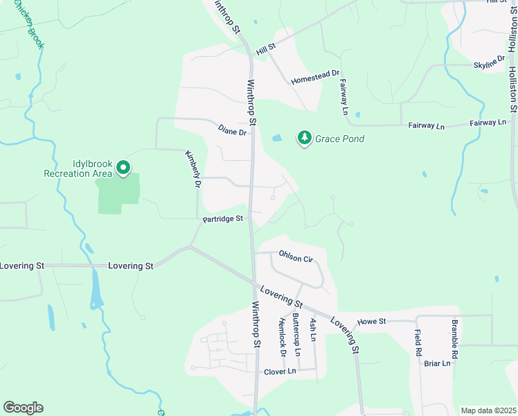 map of restaurants, bars, coffee shops, grocery stores, and more near 98 Winthrop Street in Medway