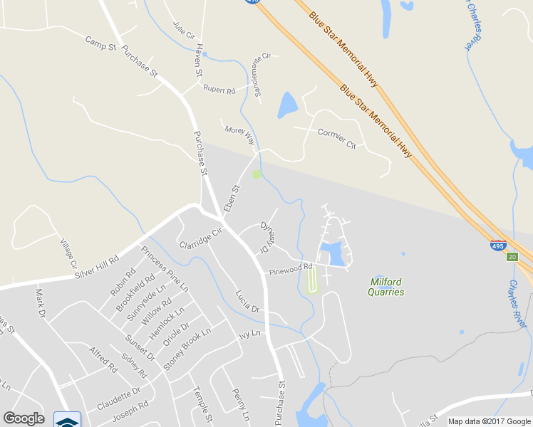 map of restaurants, bars, coffee shops, grocery stores, and more near 4 Celestial Circle in Milford