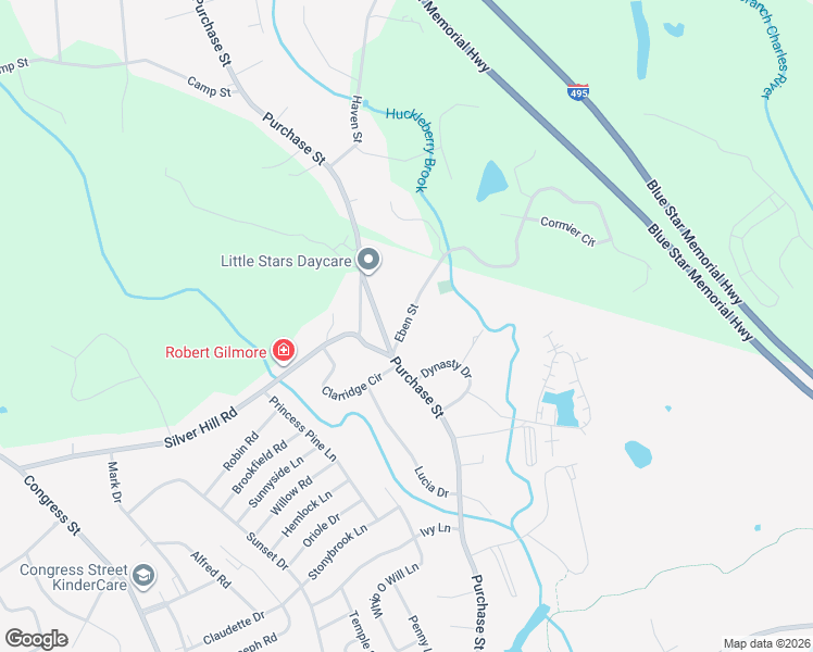 map of restaurants, bars, coffee shops, grocery stores, and more near 7 Eben Street in Milford