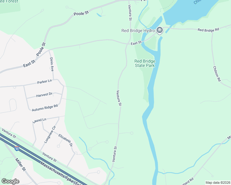 map of restaurants, bars, coffee shops, grocery stores, and more near 331 Ventura Street in Ludlow