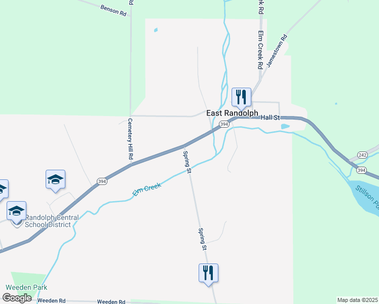map of restaurants, bars, coffee shops, grocery stores, and more near 167 Main Street in Randolph