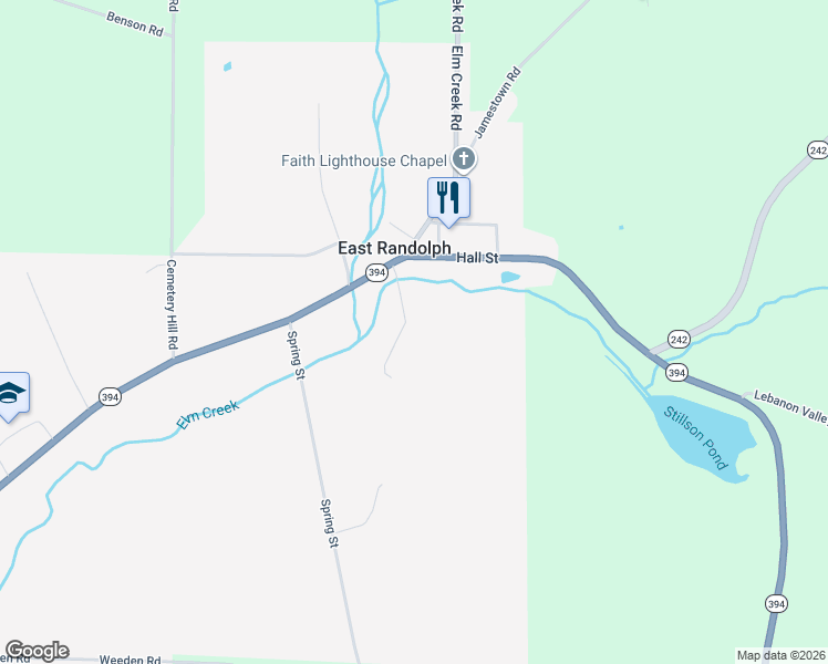 map of restaurants, bars, coffee shops, grocery stores, and more near 132 Mill Street in Randolph