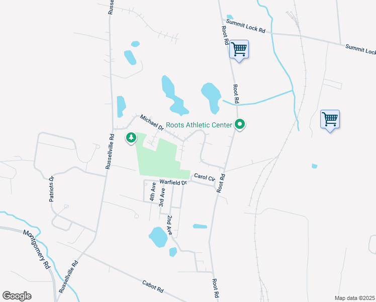 map of restaurants, bars, coffee shops, grocery stores, and more near 80 Woodsong Road in Westfield