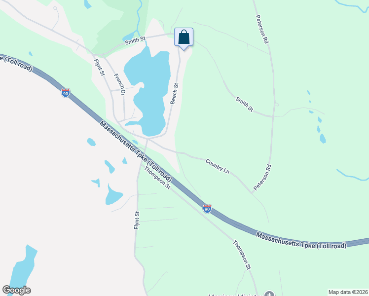 map of restaurants, bars, coffee shops, grocery stores, and more near 2 Country Lane in Palmer