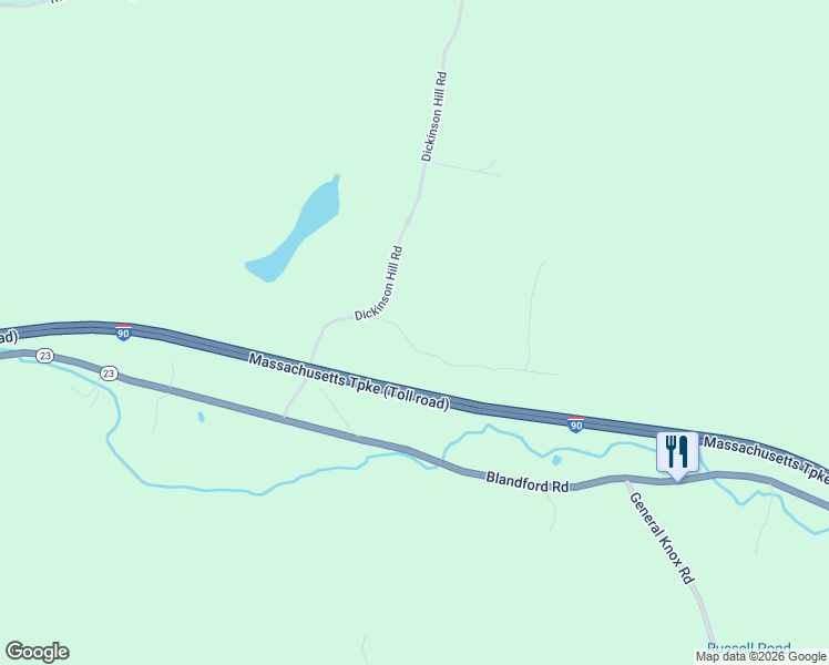 map of restaurants, bars, coffee shops, grocery stores, and more near 53 Timberidge Dr in Russell