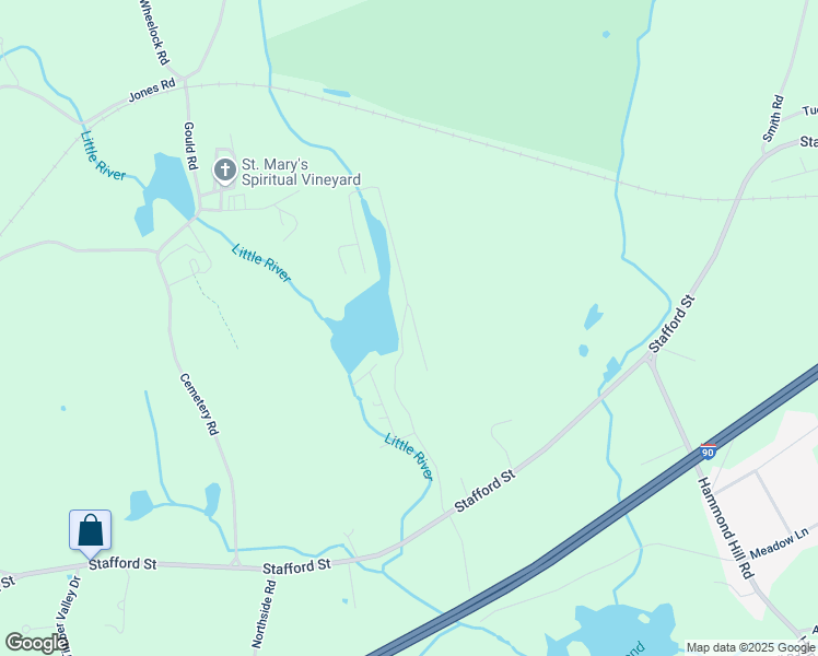 map of restaurants, bars, coffee shops, grocery stores, and more near 76 Nugget Drive in Charlton