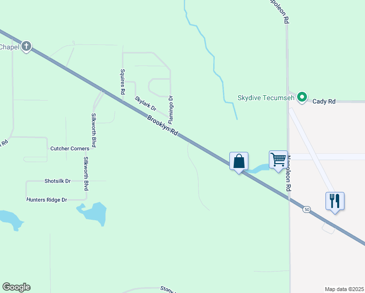 map of restaurants, bars, coffee shops, grocery stores, and more near 6067 Brooklyn Road in Jackson