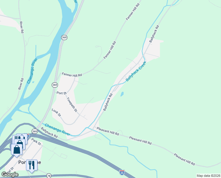 map of restaurants, bars, coffee shops, grocery stores, and more near 163 Ballyhack Rd in Port Crane