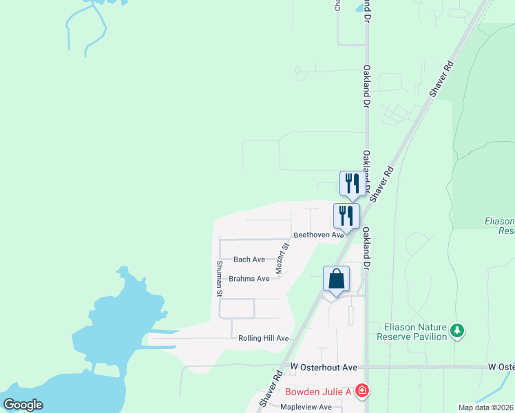 map of restaurants, bars, coffee shops, grocery stores, and more near 2612 Chopin Avenue in Portage