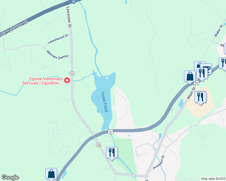 map of restaurants, bars, coffee shops, grocery stores, and more near 2 Woodcrest Dr in Oxford