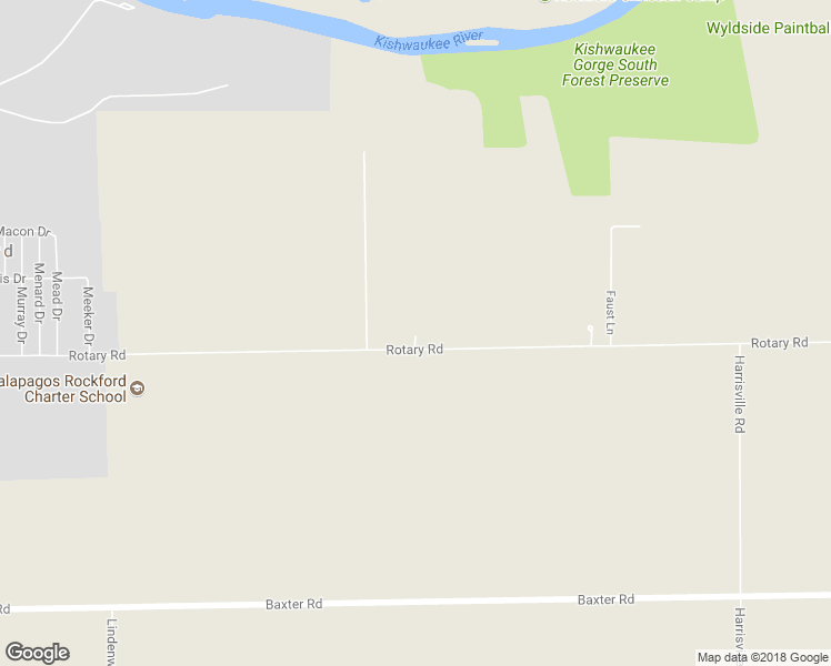 map of restaurants, bars, coffee shops, grocery stores, and more near 3618 Rotary Road in Rockford