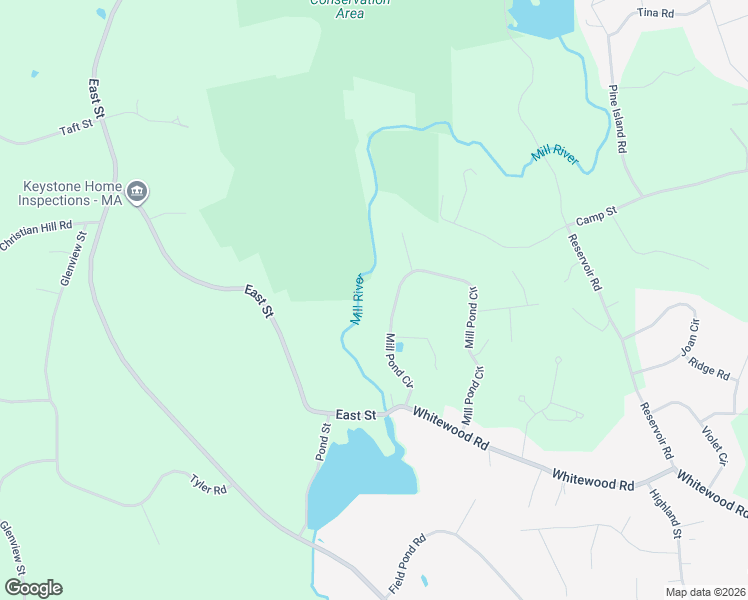 map of restaurants, bars, coffee shops, grocery stores, and more near 18 Mill Pond Circle in Milford