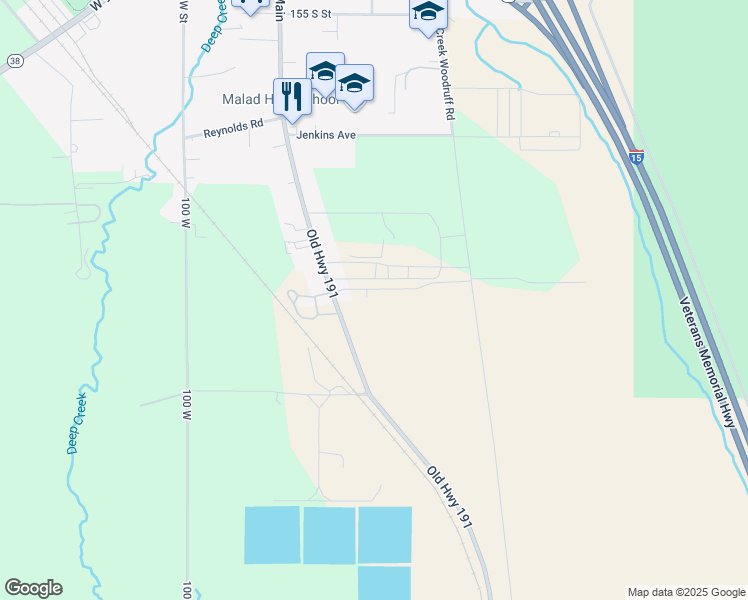 map of restaurants, bars, coffee shops, grocery stores, and more near 47 Cedar Lane in Malad City