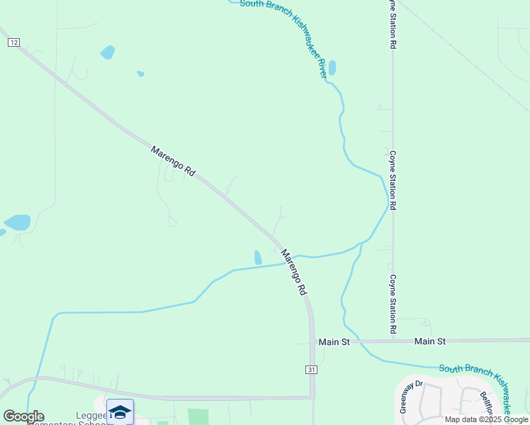 map of restaurants, bars, coffee shops, grocery stores, and more near 13403 Marengo Road in Huntley