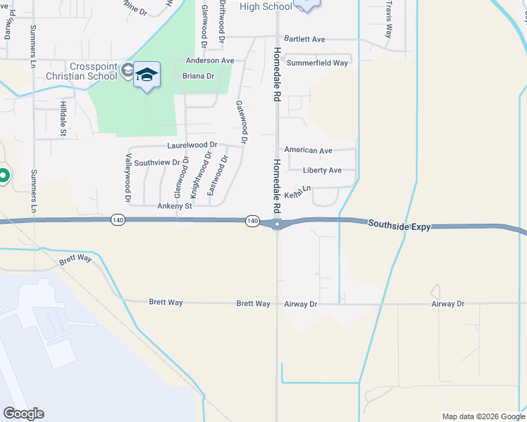 map of restaurants, bars, coffee shops, grocery stores, and more near 5730 Homedale Road in Klamath Falls
