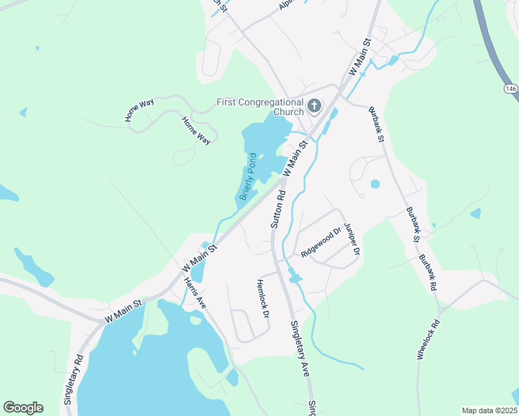 map of restaurants, bars, coffee shops, grocery stores, and more near 183 West Main Street in Millbury