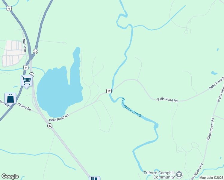 map of restaurants, bars, coffee shops, grocery stores, and more near 322 Bells Pond Road in Hudson