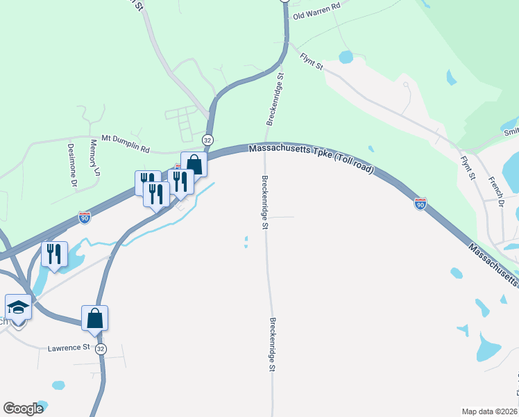 map of restaurants, bars, coffee shops, grocery stores, and more near 280 Breckenridge Street in Palmer