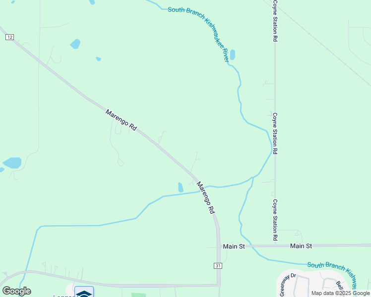 map of restaurants, bars, coffee shops, grocery stores, and more near 13403 Marengo Road in Huntley