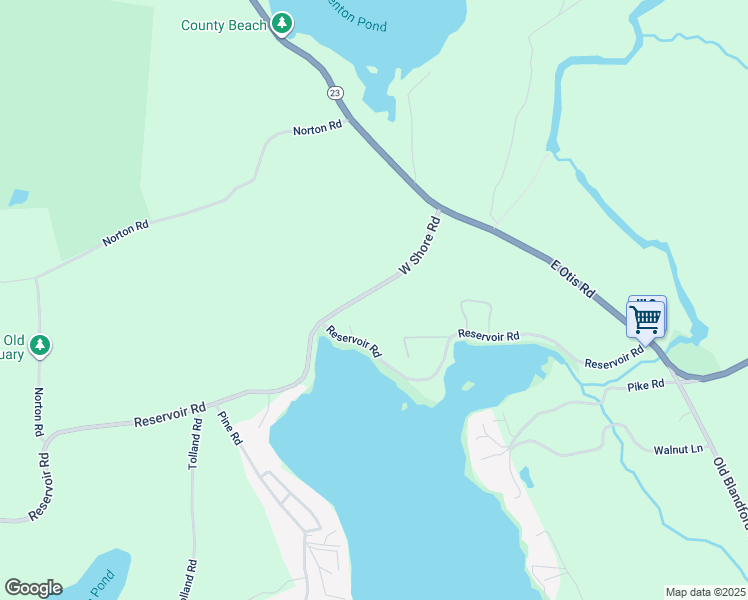 map of restaurants, bars, coffee shops, grocery stores, and more near 123-133 West Shore Road in Otis