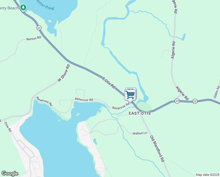 map of restaurants, bars, coffee shops, grocery stores, and more near 1828 East Otis Road in Otis