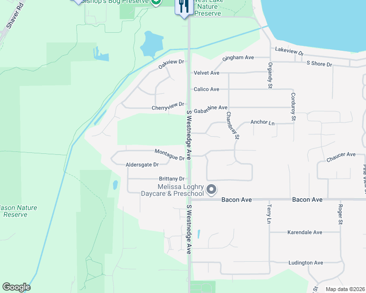 map of restaurants, bars, coffee shops, grocery stores, and more near 9766 South Westnedge Avenue in Portage