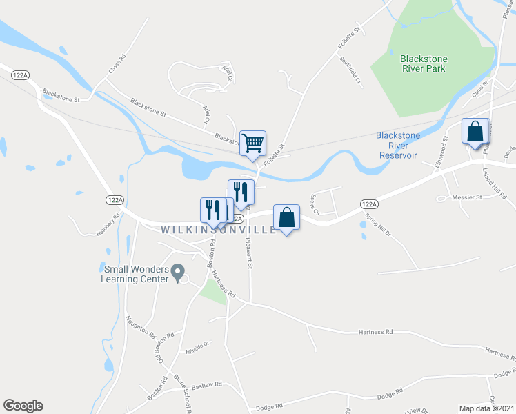 map of restaurants, bars, coffee shops, grocery stores, and more near 2 Providence Road in Sutton